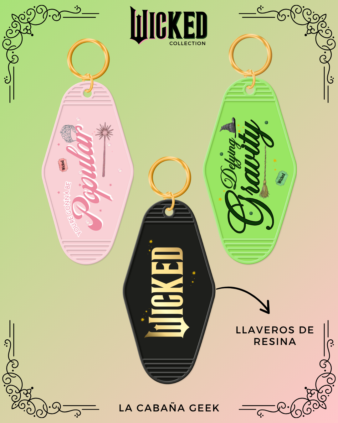 Llavero de resina - Wicked