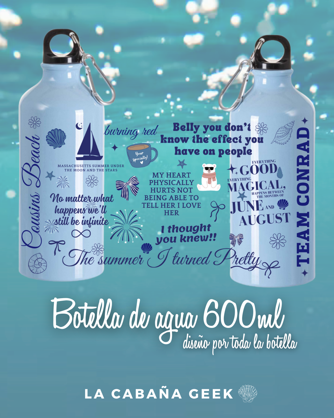 Botella de agua - The summer I turned pretty - Team Conrad