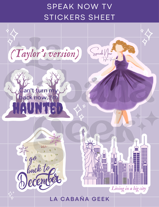 Stickers Sheet - Speak Now TV - Taylor Swift