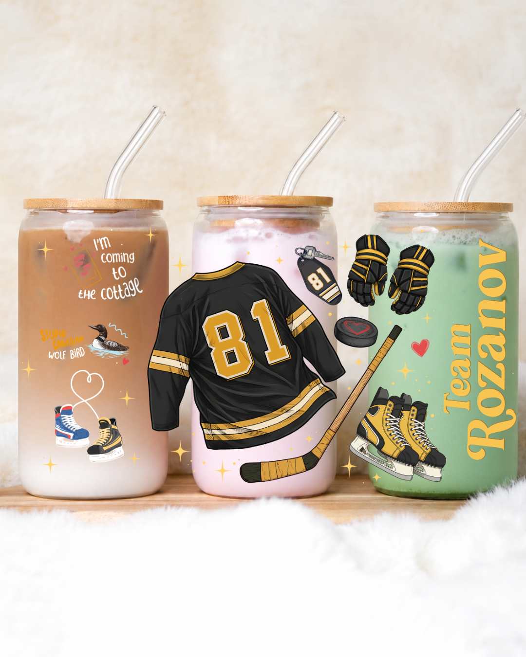 Vaso de vidrio - Team Rozanov🥃 🏒 - 550ml