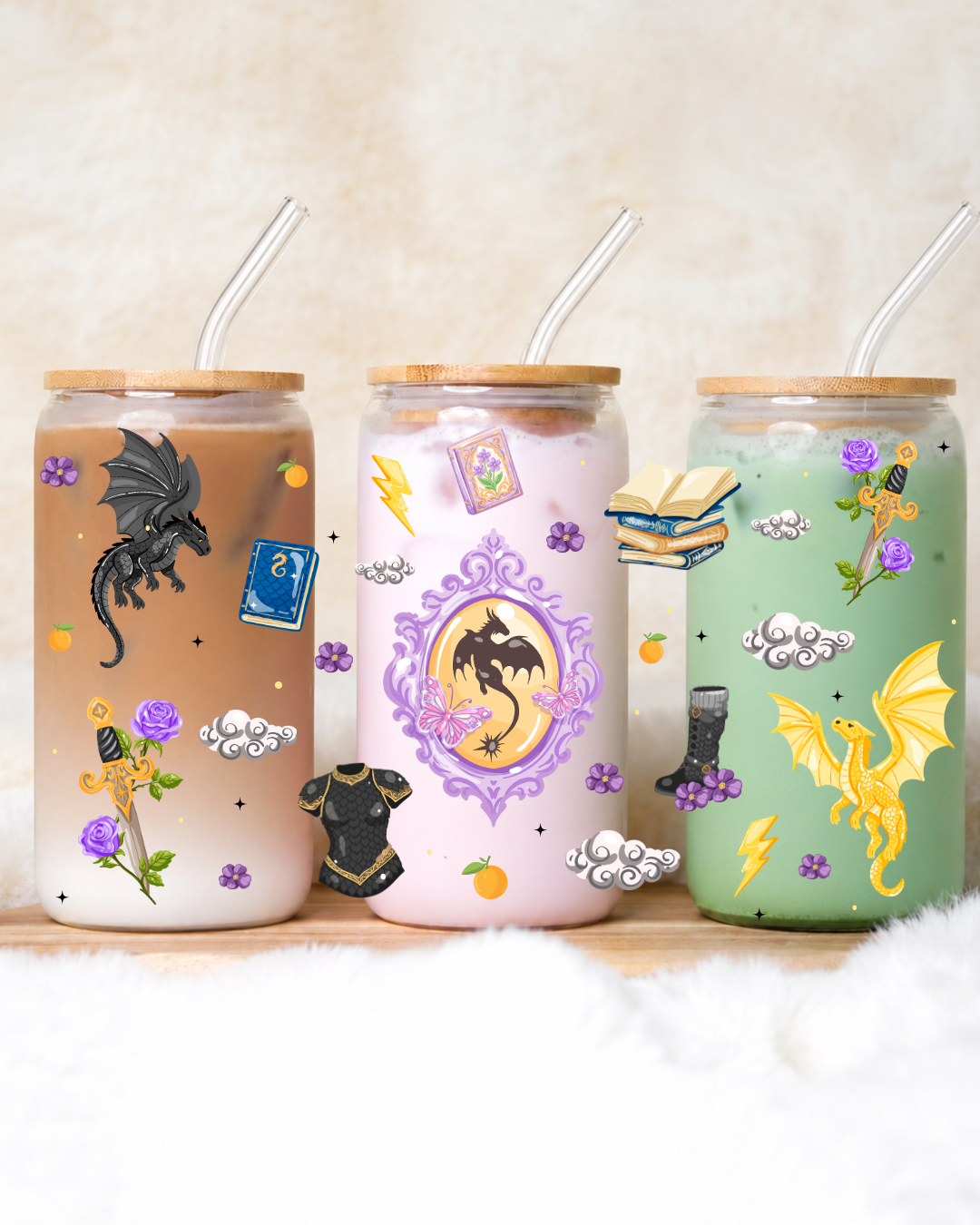 Vaso de vidrio - A Sky of Dragons 🐉 - 550ml