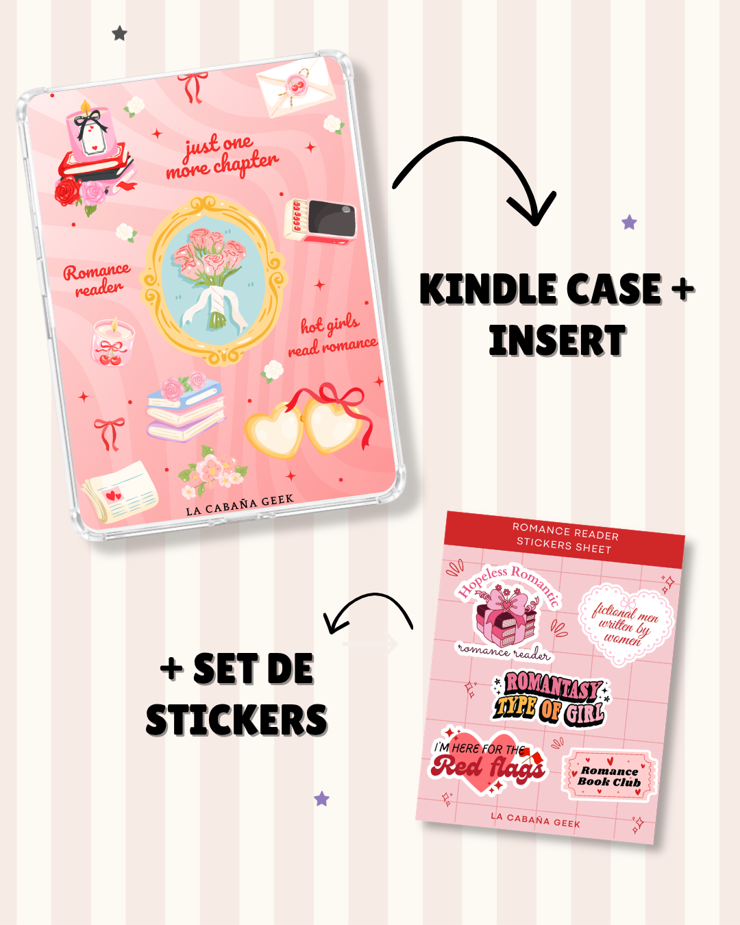 Enchanted Kindle case - Set Romance Reader.