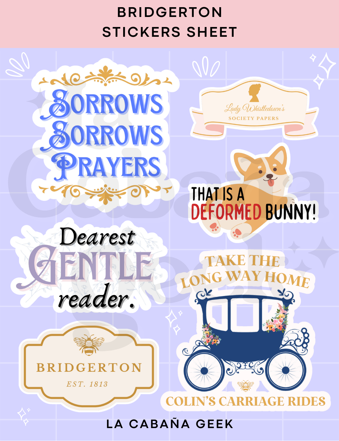 Stickers Sheet - Bridgerton Saga