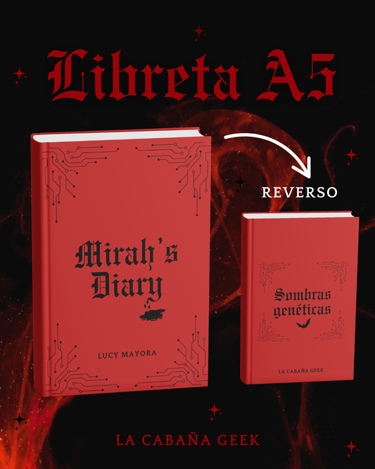 Cuaderno A5 - Mirah's Diary - Saga Sombras Genéticas.
