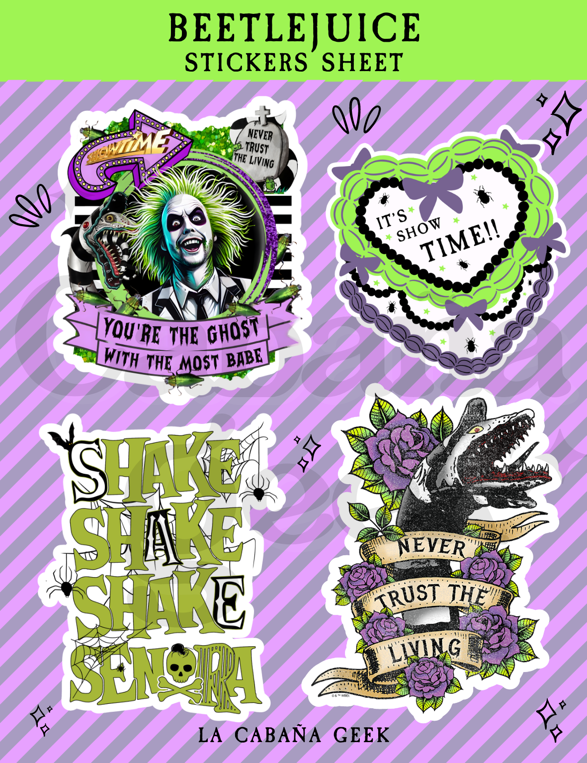 Set de stickers - Beetlejuice